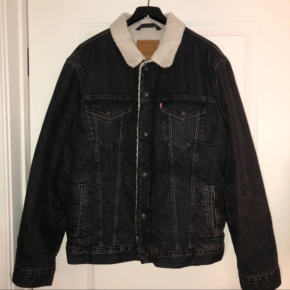 Levi’s Black Denim Sherpa Jacket